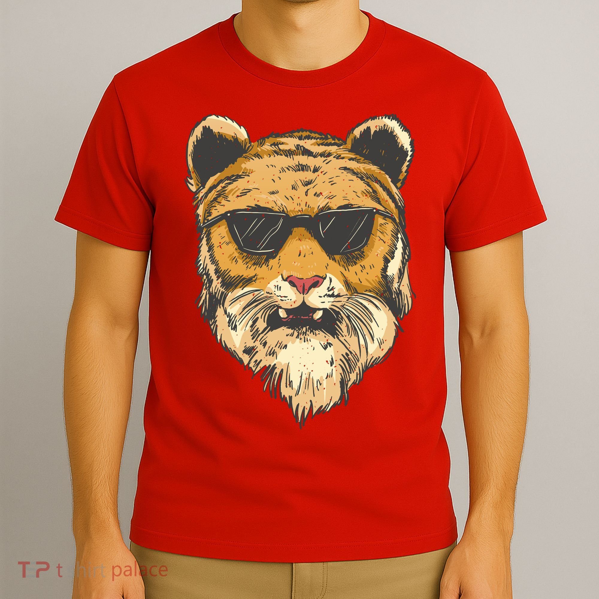 Cool Tiger Sunglasses Retro T-Shirt