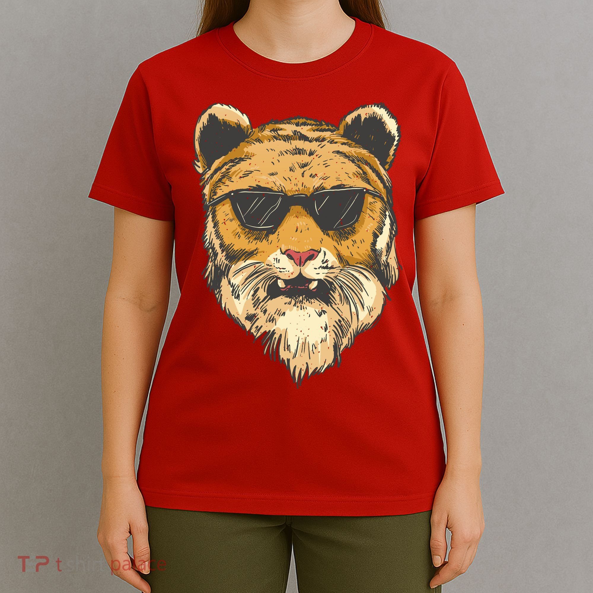 Cool Tiger Sunglasses Retro T-Shirt