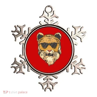 Cool Tiger Sunglasses Retro Ornament