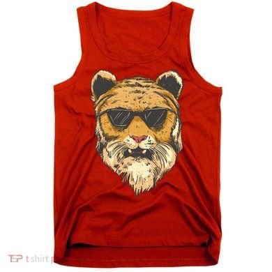 Cool Tiger Sunglasses Retro Tank Top