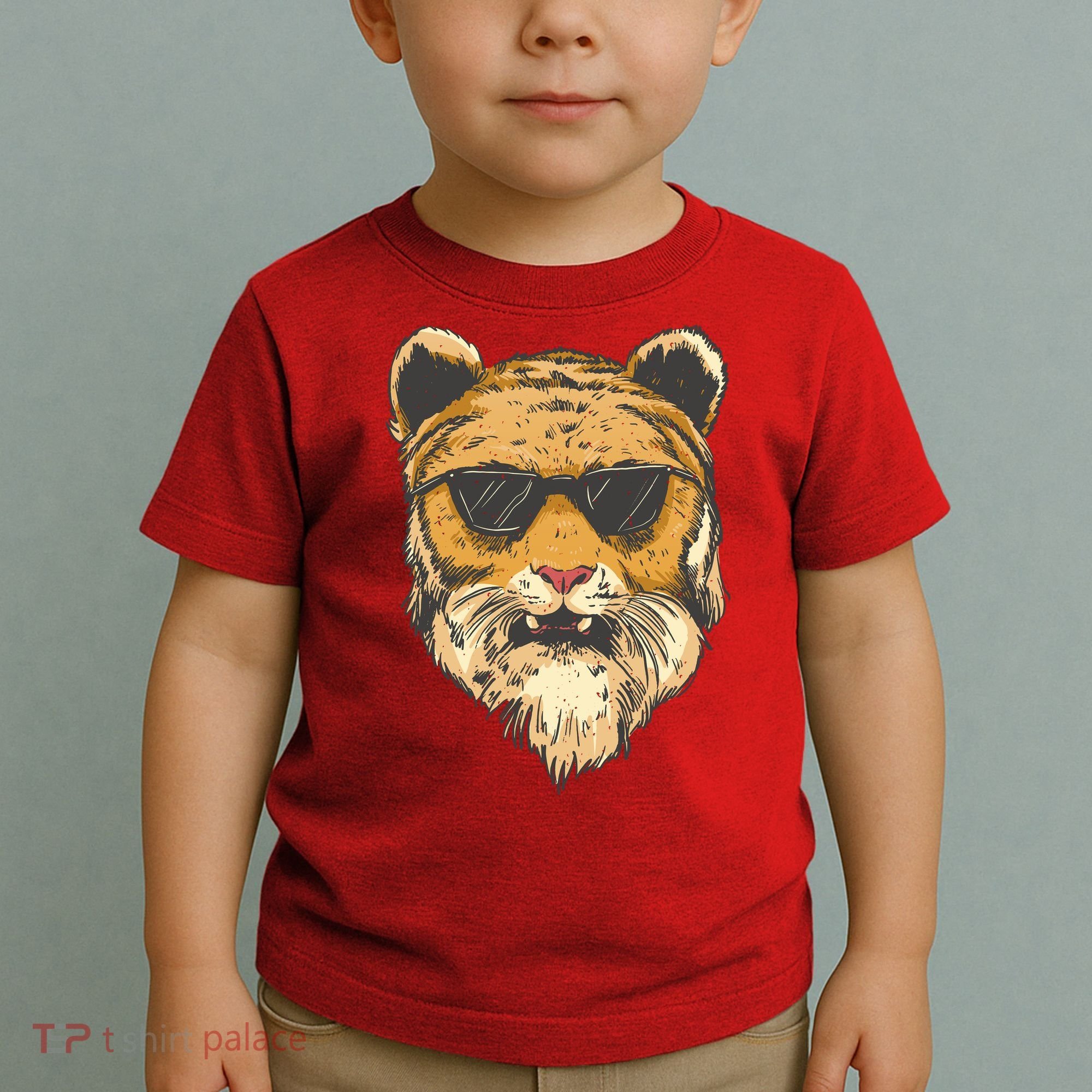 Cool Tiger Sunglasses Retro Toddler T-Shirt