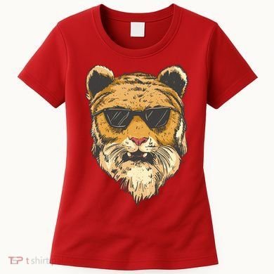 Cool Tiger Sunglasses Retro Women's T-Shirt