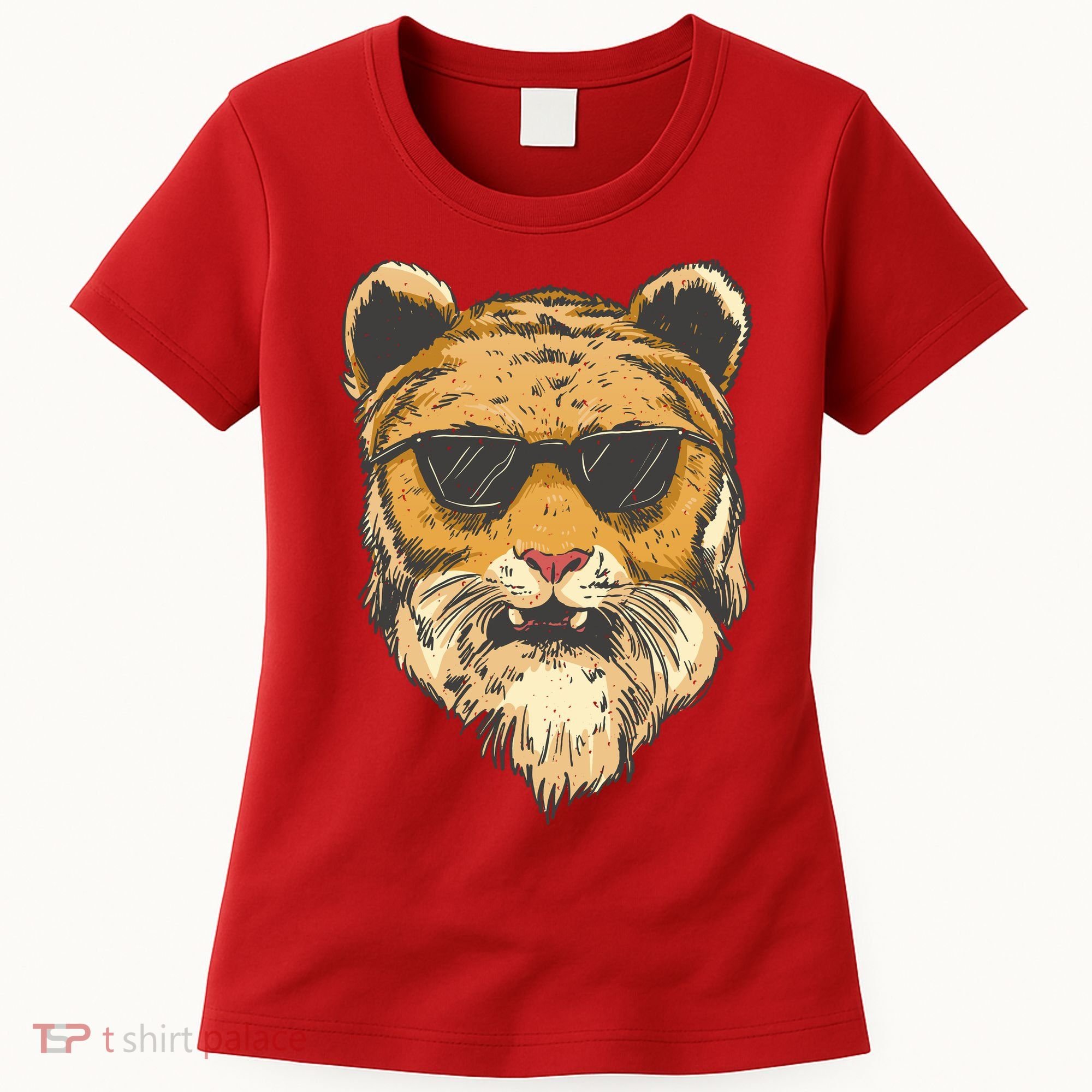 Cool Tiger Sunglasses Retro Women's T-Shirt