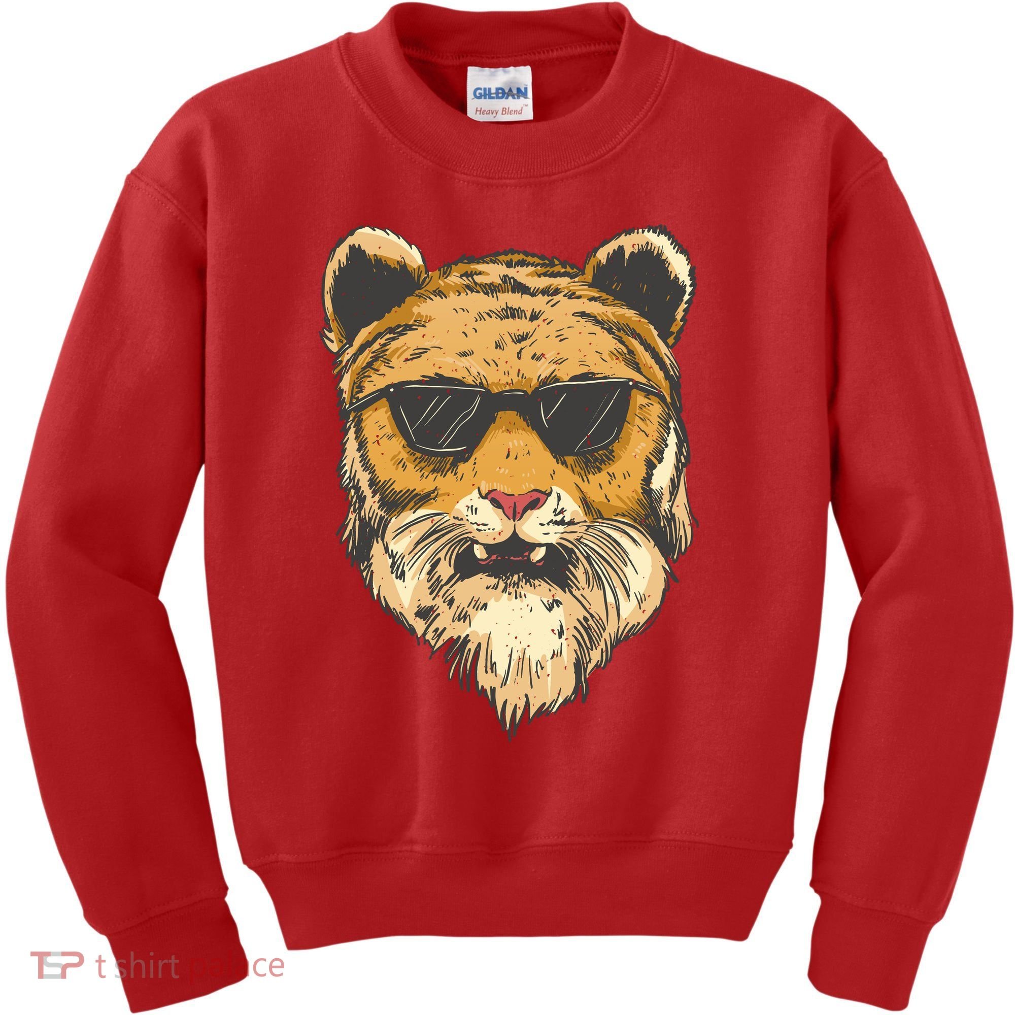 Cool Tiger Sunglasses Retro Kids Sweatshirt
