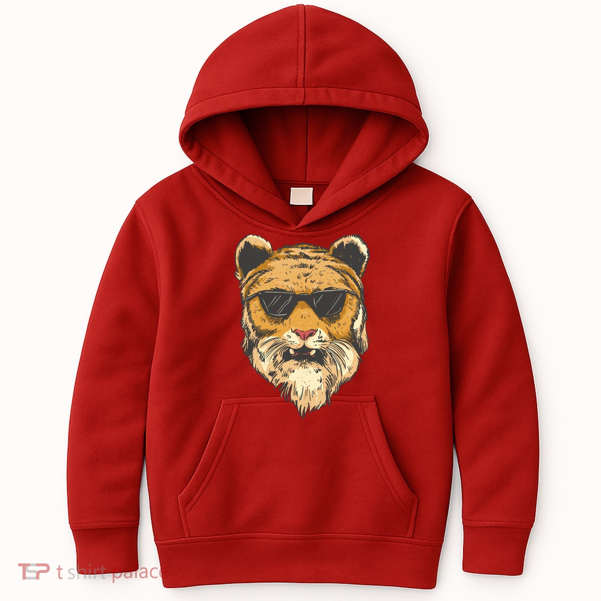 Cool Tiger Sunglasses Retro Kids Hoodie
