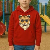 Cool Tiger Sunglasses Retro Kids Hoodie thumb 2