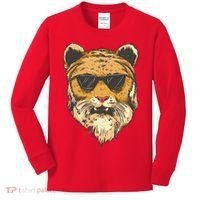Cool Tiger Sunglasses Retro Kids Long Sleeve Shirt thumb 0