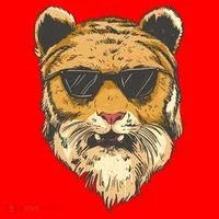 Cool Tiger Sunglasses Retro Kids Long Sleeve Shirt thumb 2