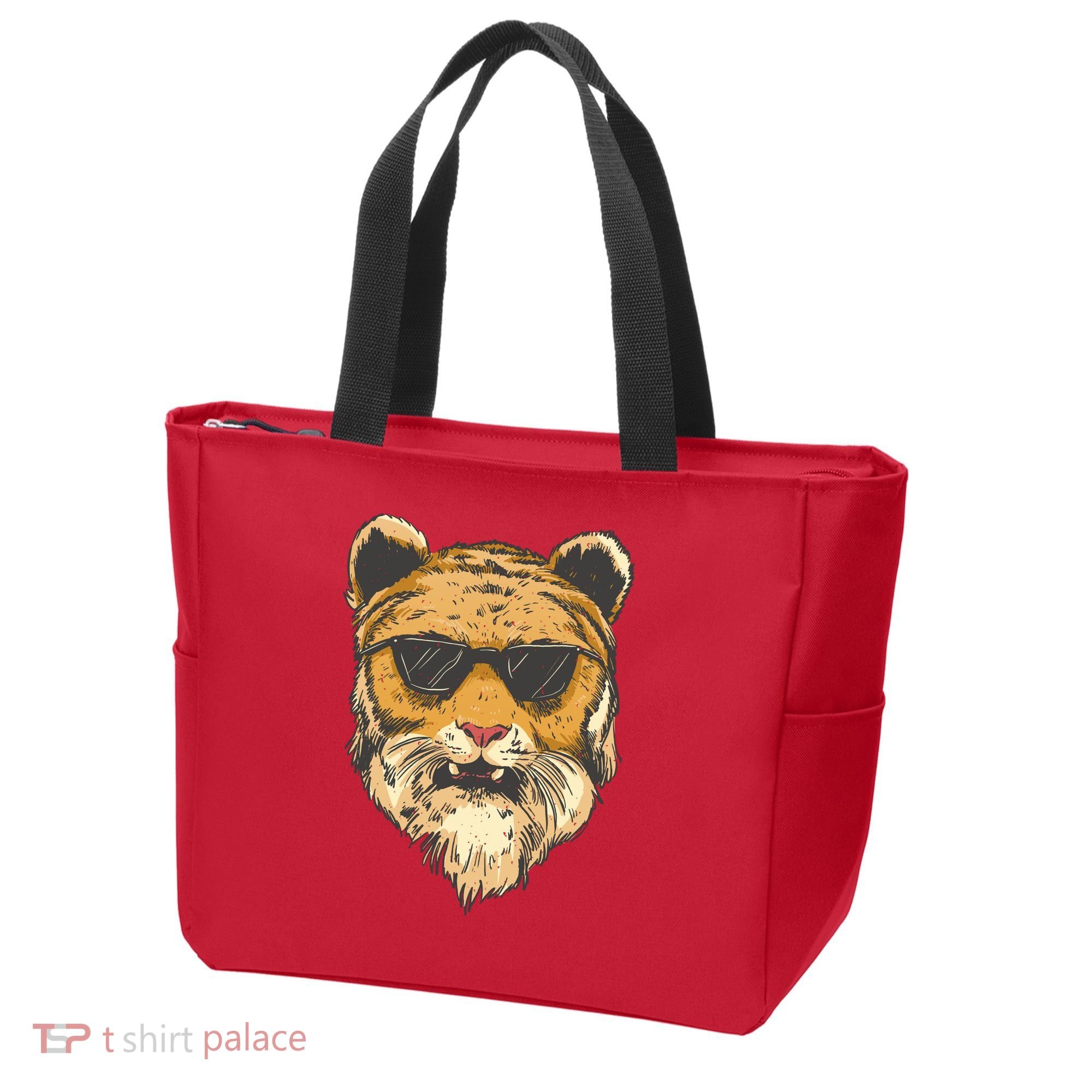 Cool Tiger Sunglasses Retro Tote Bag