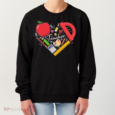 Cute Teacher School Tools Heart Women's Sweatshirt