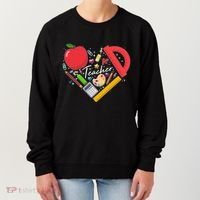 Cute Teacher School Tools Heart Women's Sweatshirt thumb 0