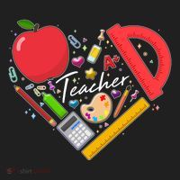 Cute Teacher School Tools Heart Women's Sweatshirt thumb 2