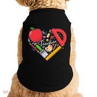 Cute Teacher School Tools Heart Doggie Tank thumb 0