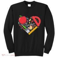 Cute Teacher School Tools Heart Sweatshirt thumb 0