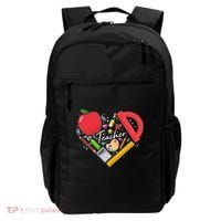 Cute Teacher School Tools Heart Backpack thumb 0