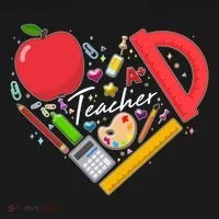 Cute Teacher School Tools Heart Bucket Hat thumb 4