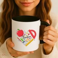 Cute Teacher School Tools Heart Coffee Mug thumb 3