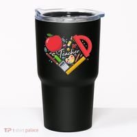 Cute Teacher School Tools Heart Tumbler thumb 0