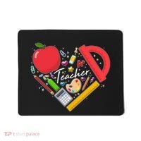Cute Teacher School Tools Heart Mousepad thumb 0