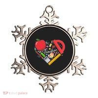 Cute Teacher School Tools Heart Ornament thumb 0