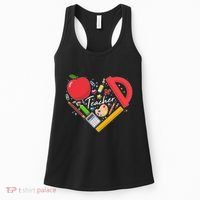 Cute Teacher School Tools Heart Women's Tank Top thumb 0