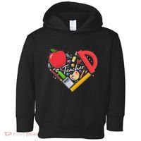 Cute Teacher School Tools Heart Toddler Hoodie thumb 0