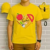 Cute Teacher School Tools Heart T-Shirt thumb 6