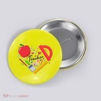 Cute Teacher School Tools Heart Button thumb 0