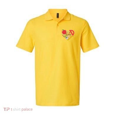 Cute Teacher School Tools Heart Polo