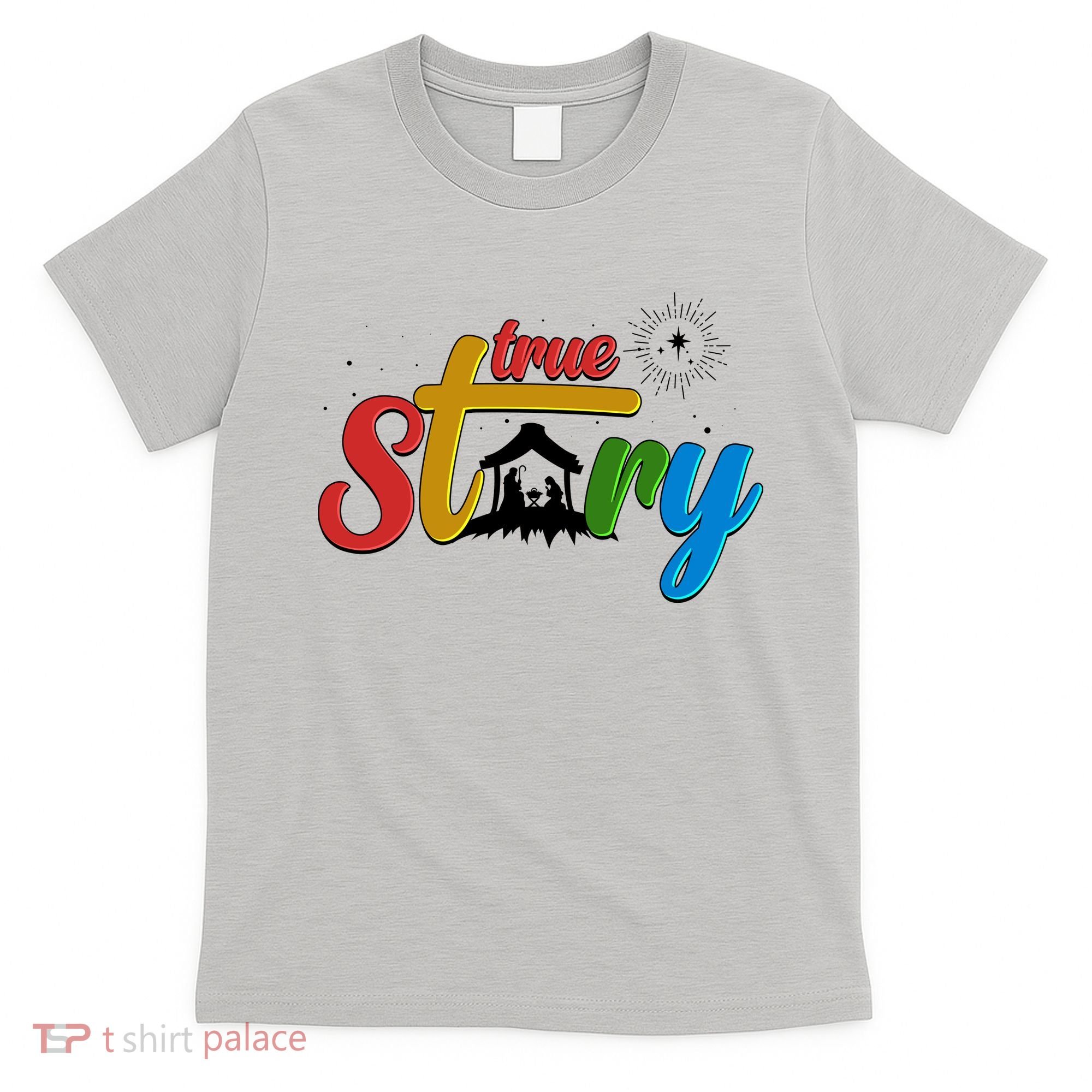 Christmas True Story Christian Nativity Scene T-Shirt