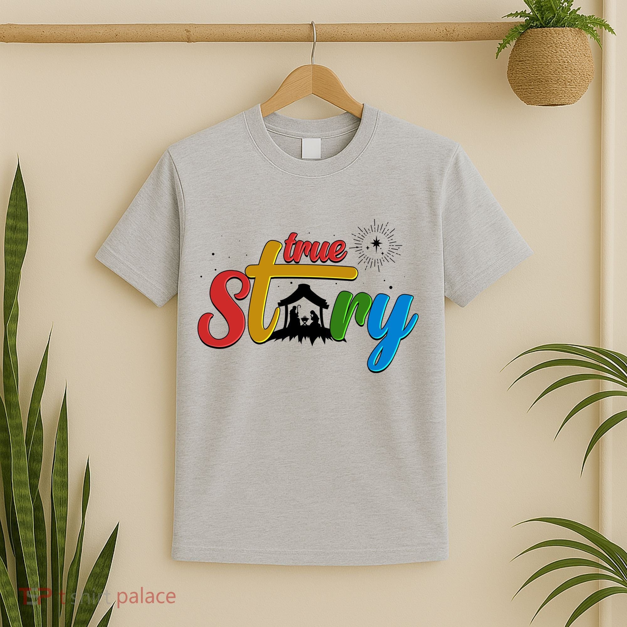Christmas True Story Christian Nativity Scene T-Shirt