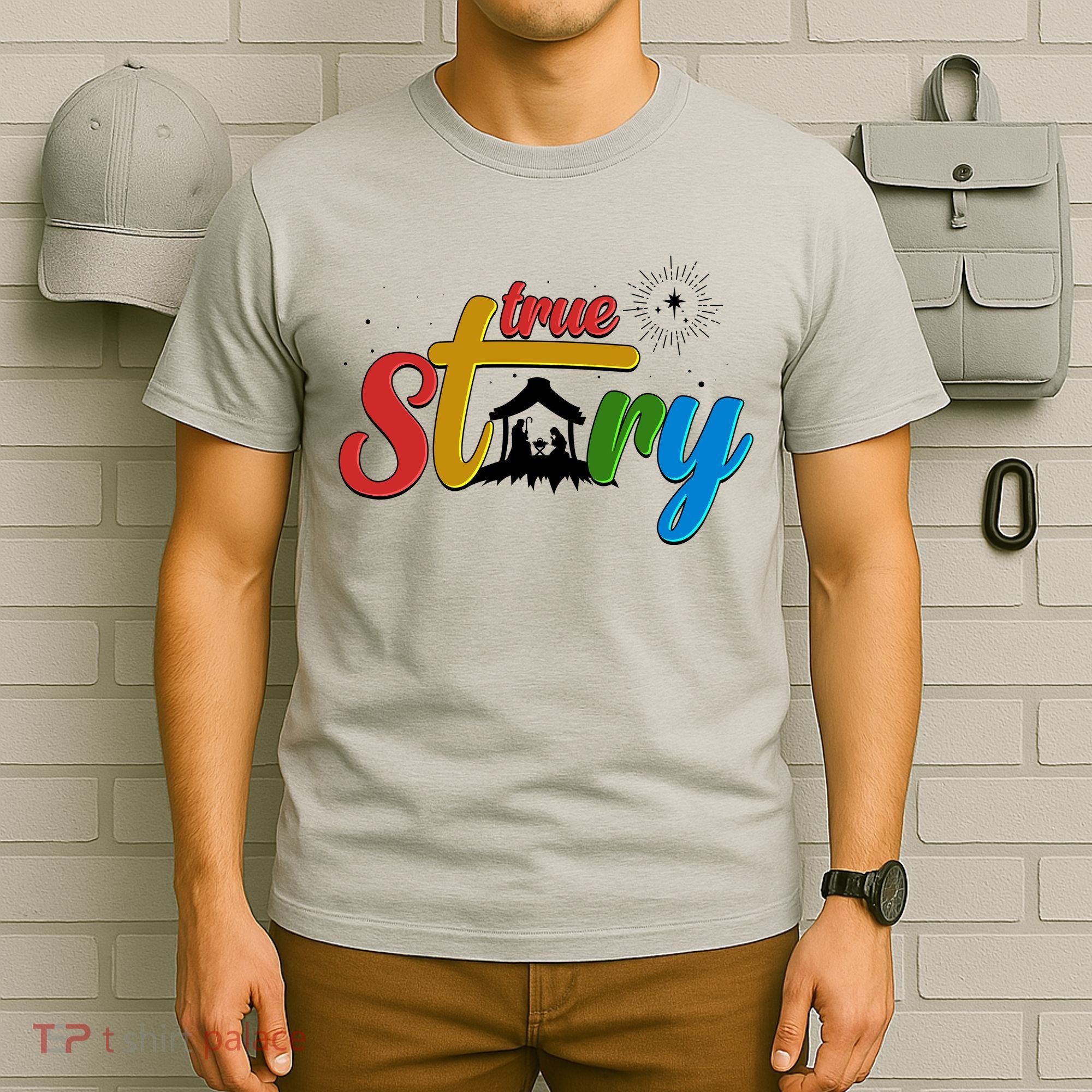 Christmas True Story Christian Nativity Scene T-Shirt