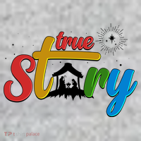 Christmas True Story Christian Nativity Scene Kids Sweatshirt thumb 2