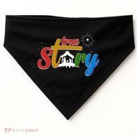 Christmas True Story Christian Nativity Scene USA-Made Doggie Bandana thumb 0