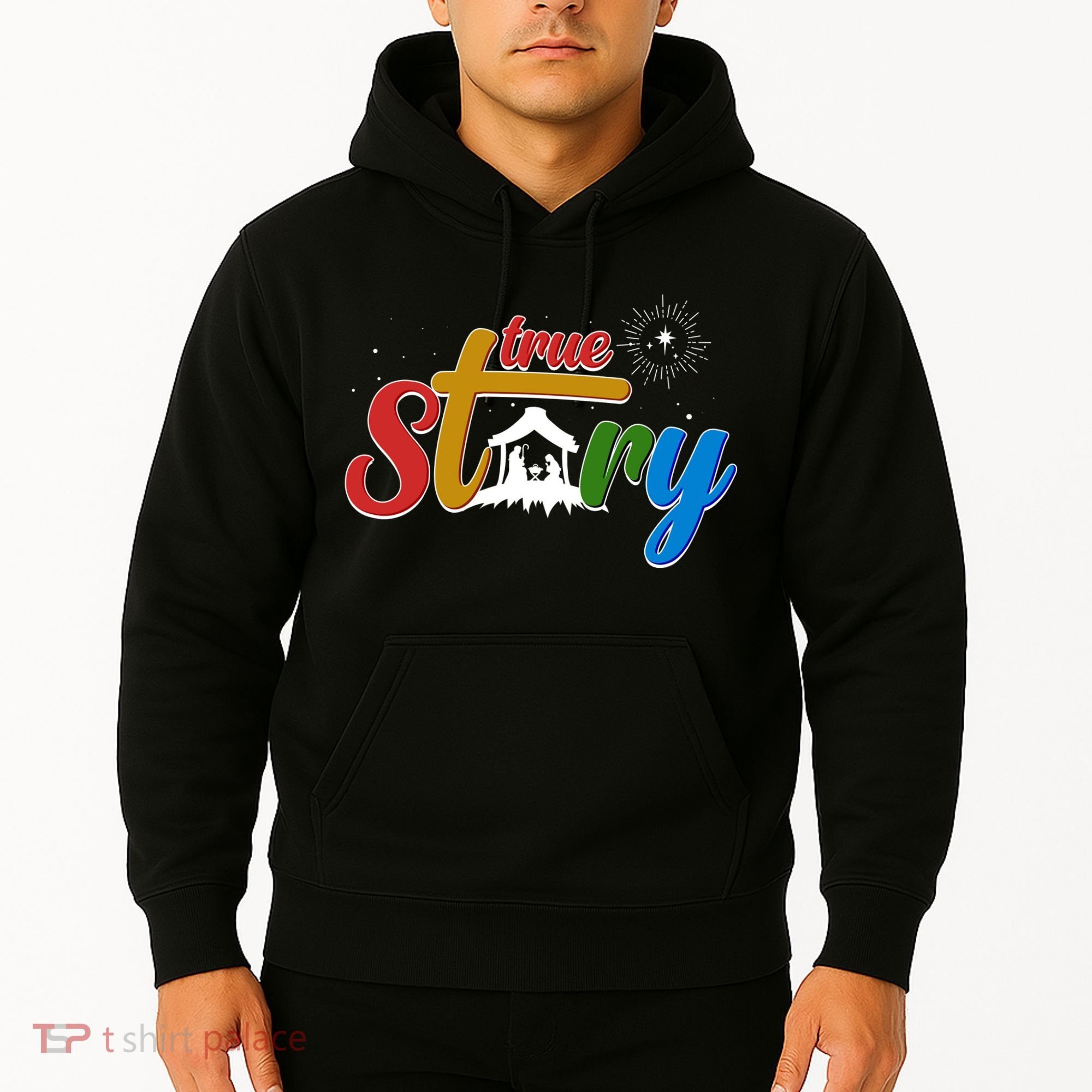 Christmas True Story Christian Nativity Scene Hoodie