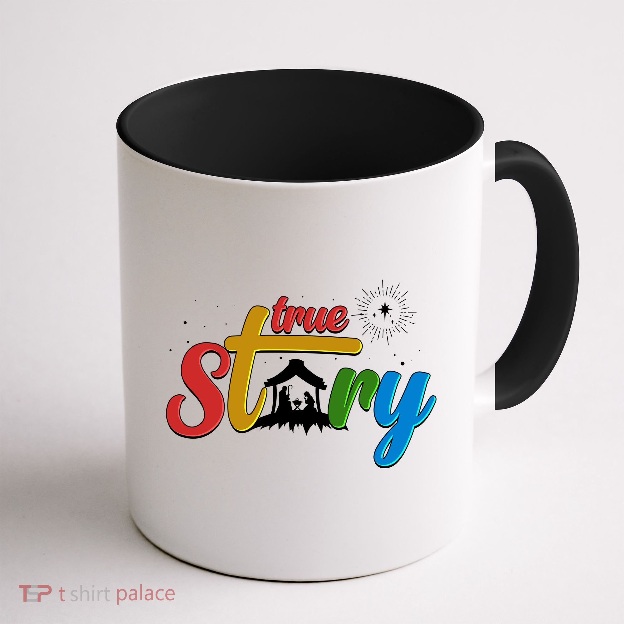 Christmas True Story Christian Nativity Scene Coffee Mug