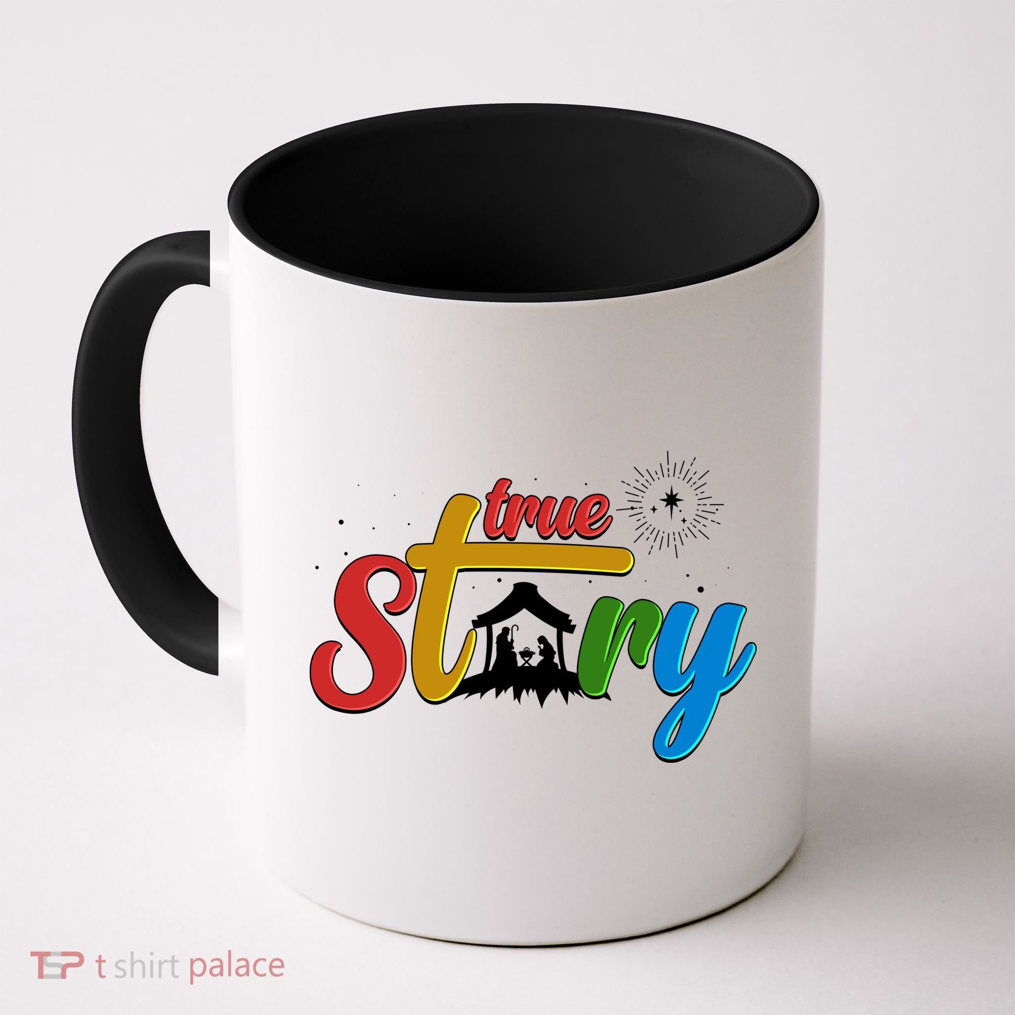 Christmas True Story Christian Nativity Scene Coffee Mug
