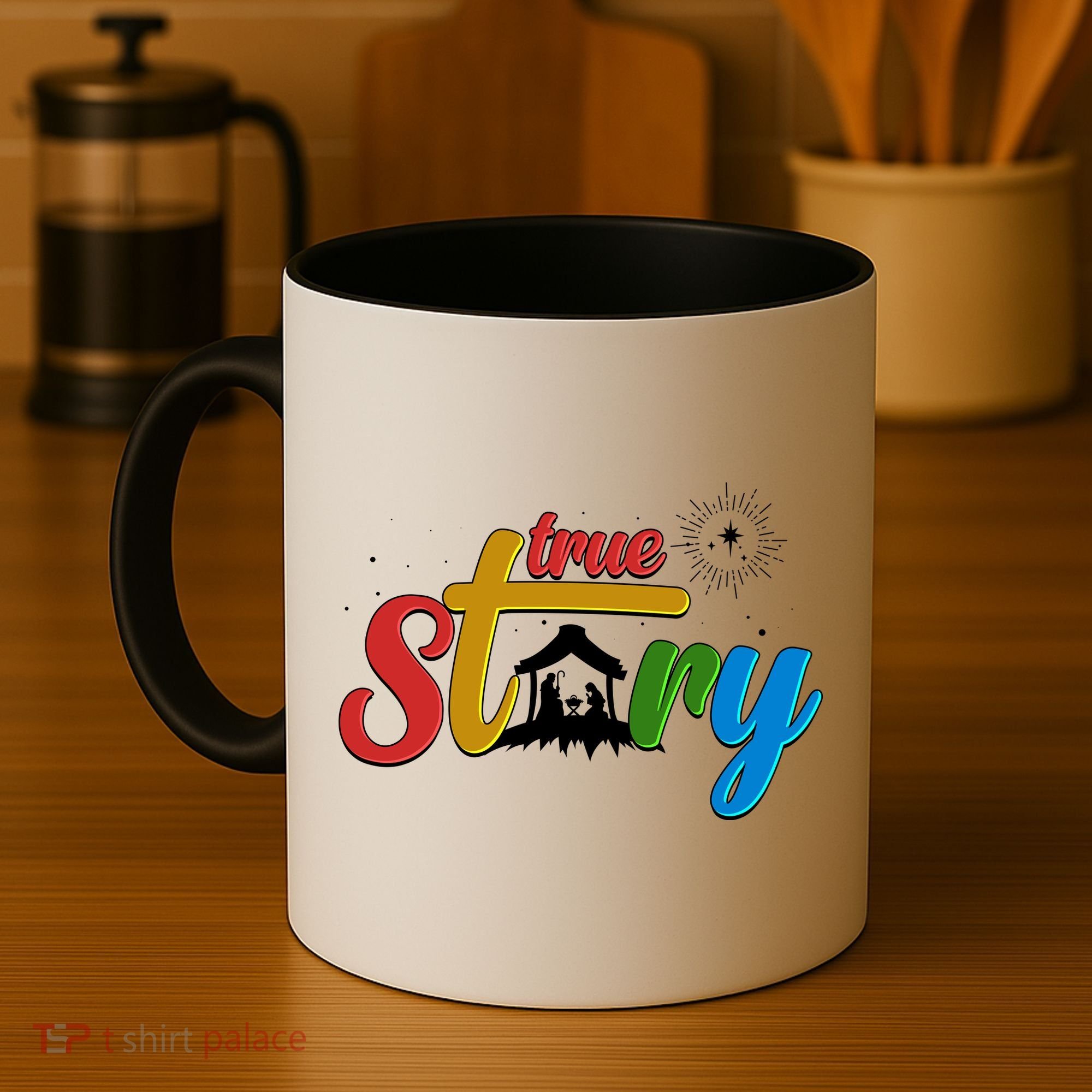 Christmas True Story Christian Nativity Scene Coffee Mug