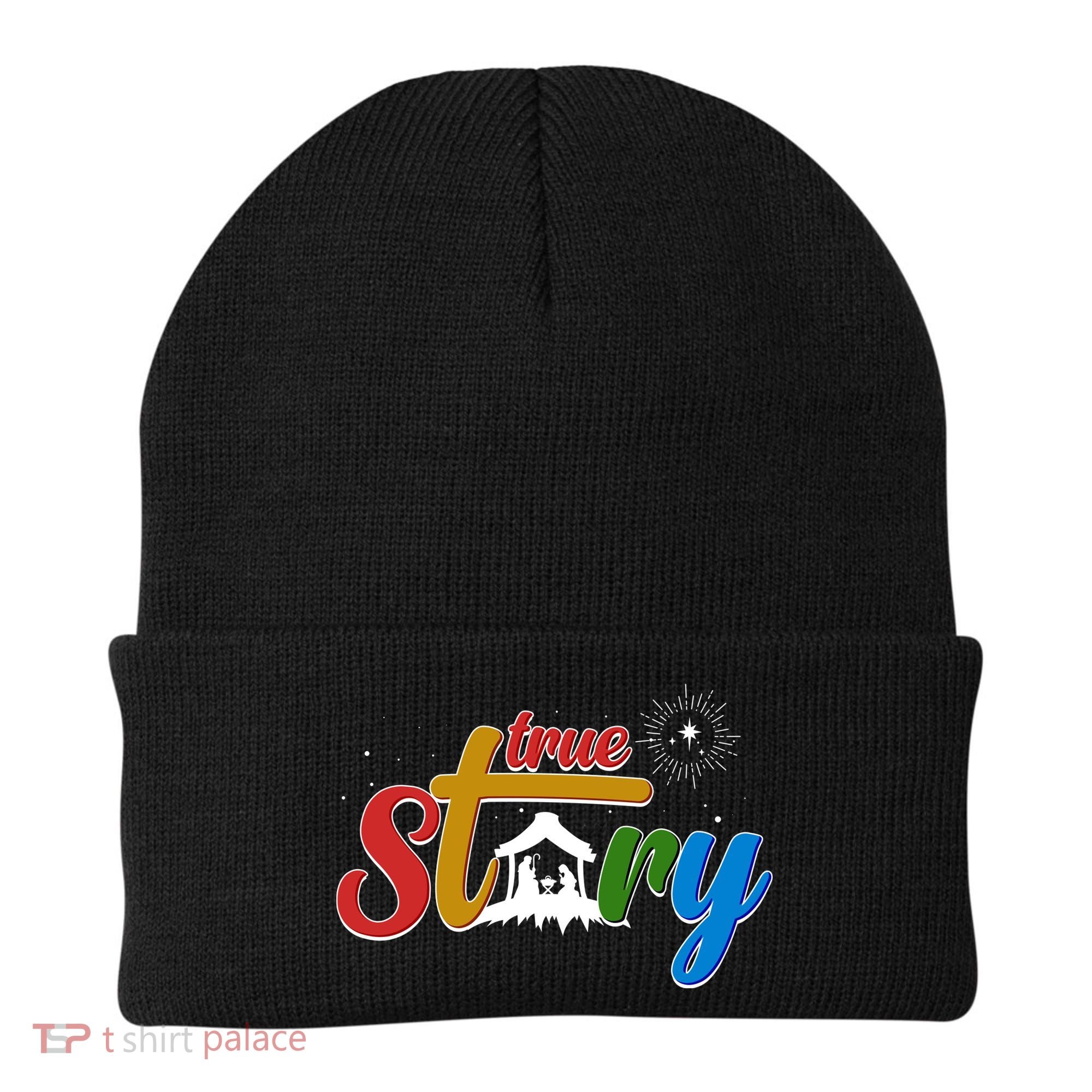 Christmas True Story Christian Nativity Scene Beanie