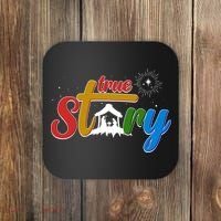 Christmas True Story Christian Nativity Scene Coaster thumb 0