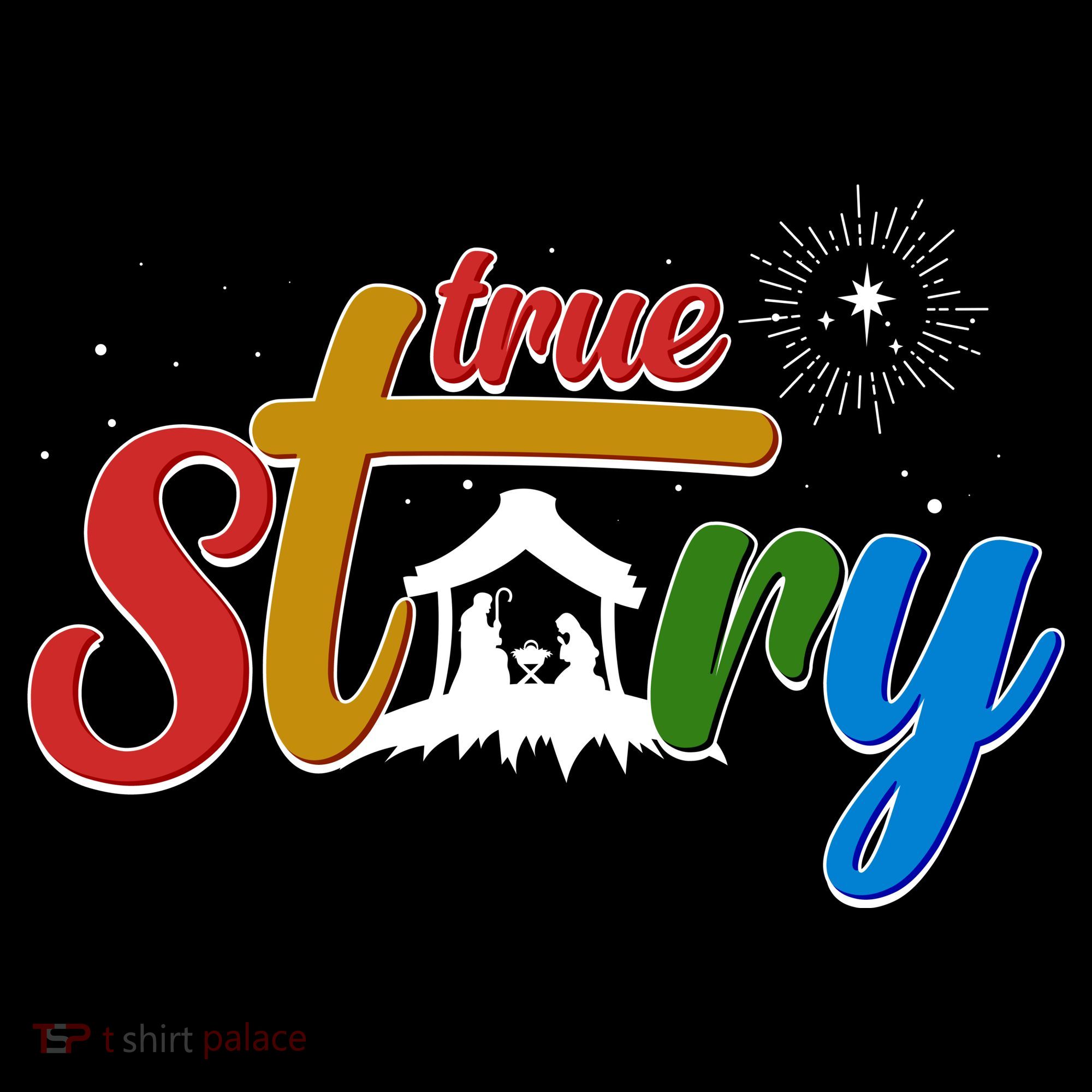 Christmas True Story Christian Nativity Scene Women's Hoodie