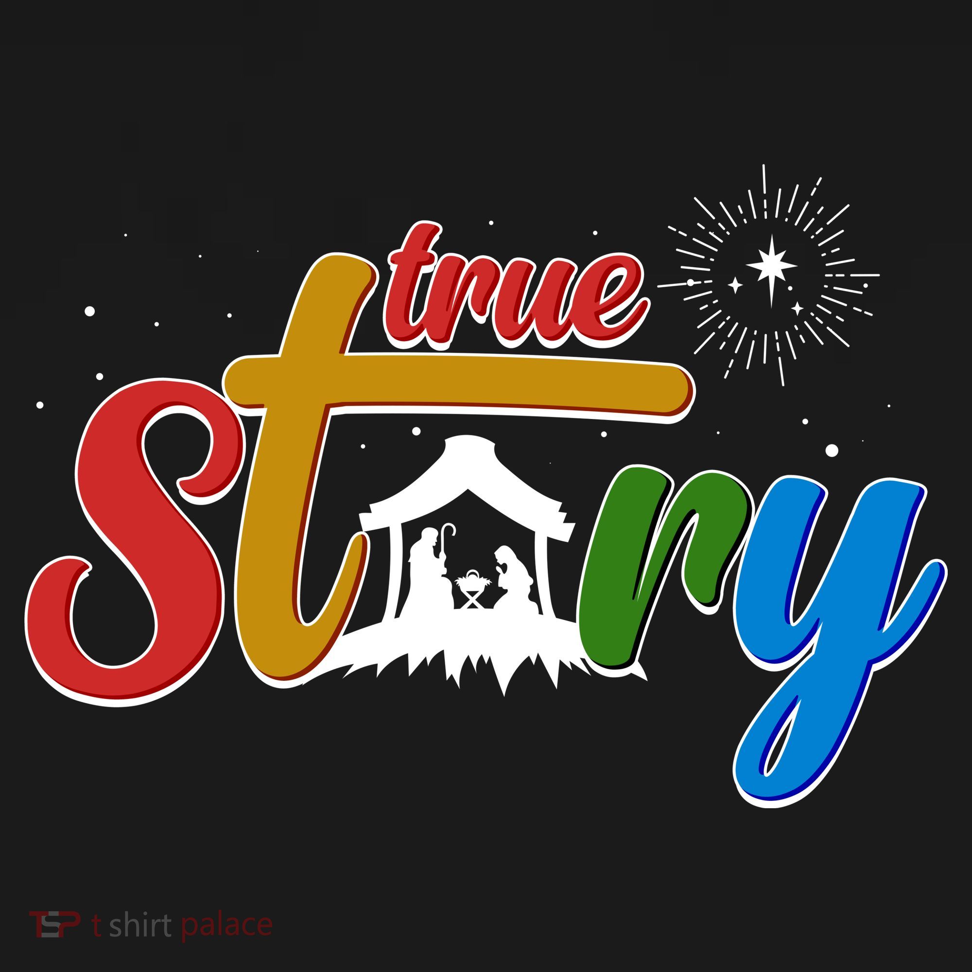 Christmas True Story Christian Nativity Scene Mousepad