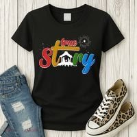Christmas True Story Christian Nativity Scene Women's T-Shirt thumb 3
