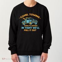 Camel Towing Successfully Pulling Out Tow Truck Women's Sweatshirt thumb 0