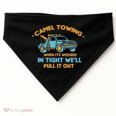 Camel Towing Successfully Pulling Out Tow Truck USA-Made Doggie Bandana