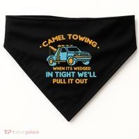 Camel Towing Successfully Pulling Out Tow Truck USA-Made Doggie Bandana thumb 0