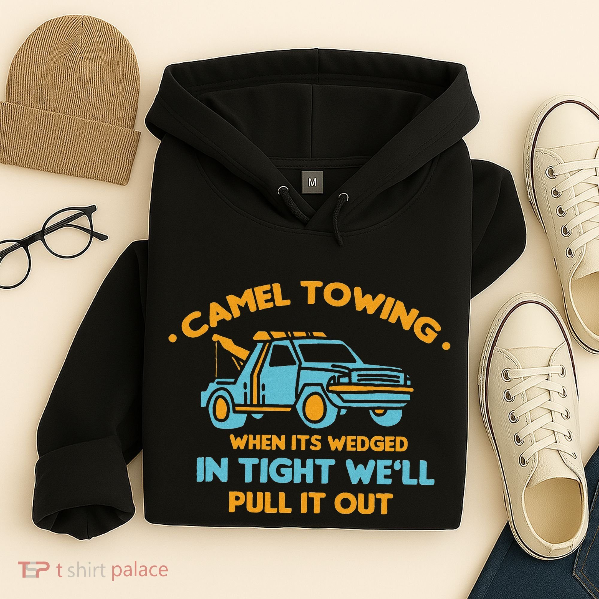 Camel Towing Successfully Pulling Out Tow Truck Hoodie