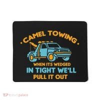 Camel Towing Successfully Pulling Out Tow Truck Mousepad thumb 0