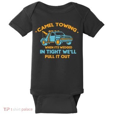 Camel Towing Successfully Pulling Out Tow Truck Baby Bodysuit