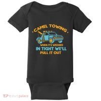 Camel Towing Successfully Pulling Out Tow Truck Baby Bodysuit thumb 0